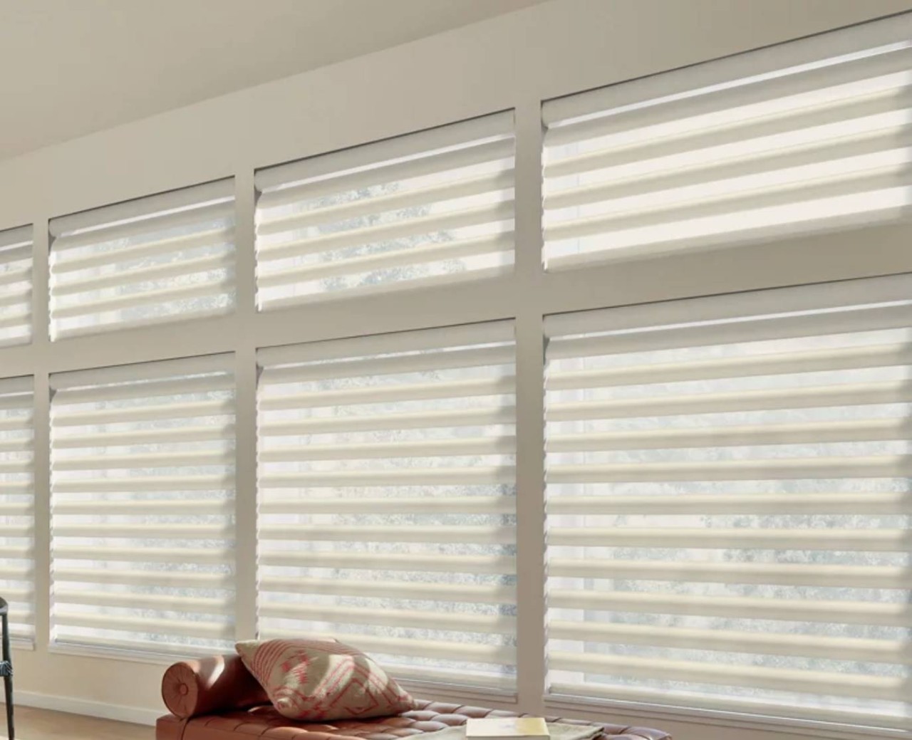 Hunter Douglas Pirouette® Sheer Shades in a home near Canoga Park, CA